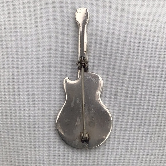 Sterling Hard Rock Guitar Pin - Picture 3 of 6